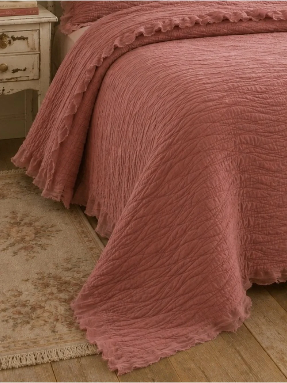 NWT UGG Australia Katella Soft Quilted Cotton Coverlet Queen 92x96 Dusty Rose